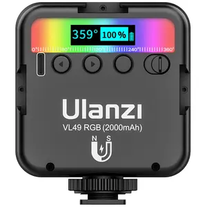 VL49 RGB Video Lights Mini LED Camera Light 2000mAh Rechargeable LED Panel Lamp Photo Video Lighting For Youtube Tik Tok