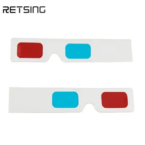 Красные и синие 3D очки с принтом логотипа анаглиф очки