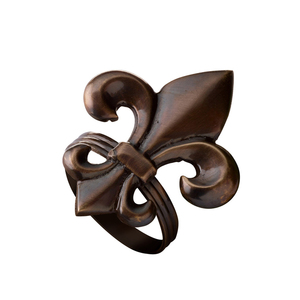 Rond de serviette Fleur de Lish Antique en cuivre, Rond de serviette FDL, Rond de serviette Antique en cuivre - Product Image 1