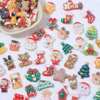 Xmas Résine Charmes Noël Holo DIY Décor Galvanoplastie Junk Phone Case