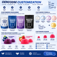 Gummies Complexe de Magnésium Potassium pour la Récupération Musculaire des Jambes Glycinate Citrate Malate D3 Végétalien Marque Privée