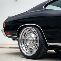 Jantes Bku 2 pièces forgées 5x120.65 pour Chevy Chevrolet Chevelle Deep Dish Custom 17 18 19 pouces, jantes en alliage polies