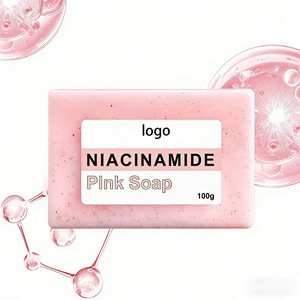 Savon rose à la niacinamide 100g, nettoyant blanchissant pour le visage, nettoyage en profondeur, éclaircissant, hydratant, pour le visage et le corps, pour les soins quotidiens de la peau - Product Image 2