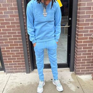 Phổ Biến Mới Tracksuit Dập Nổi Biểu Tượng Người Đàn Ông Jogger 2 Mảnh Bộ Chàng Trai Quần Áo Bộ - Product Image 6