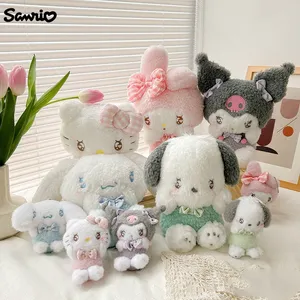 High Quality Cartoon HK Kitten Cat Soft Plush Squishy Senrio Stuffed Animal Toys Kawaii Plush Bag Dangle Ornament