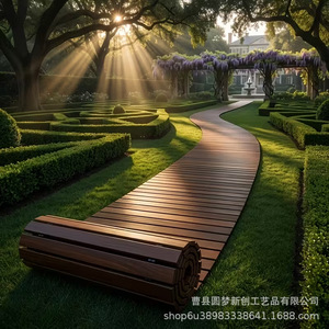 Tapis décoratifs en bois pour allées de jardin, allées de mariage, revêtements de sol en bois massif, décoration de patio, revêtements de sol pour pelouse - Product Image 4
