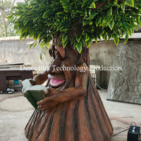 Attraction interactive personnalisée d'arbres parlants animatroniques ou modèle de robot végétal féerique pour parc extérieur à vendre