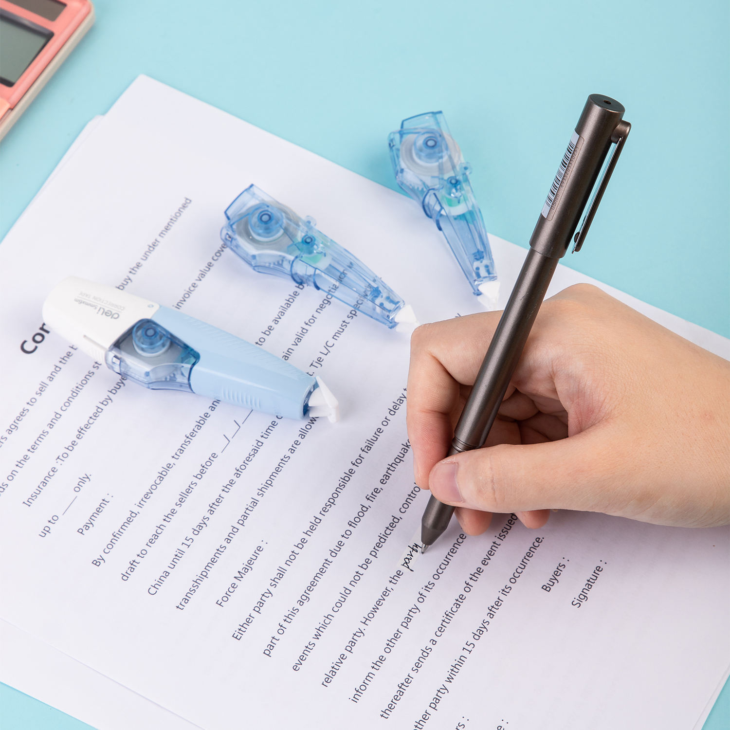 熟食店71470蓝色修正带学生考试学习修正带替换芯每箱432个| Alibaba.com