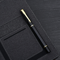 Personnalisez votre propre logo, papeterie de bureau, carnet A5 de qualité supérieure, texture en lin, journal en cuir PU avec boucle pour stylo et poche