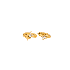 <b>Crystal</b> <b>Earrings</b> 316L Stainless Steel PVD Gold Plating Resistant Sustainable Jewelry - Product Image 2