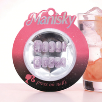 10 faux ongles carrés courts de luxe, couvrance totale, faits à la main en ABS, pré-conçus pour le nail art DIY, réutilisables