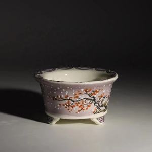 Dessin à la main <span class=keywords><strong>pot</strong></span> de bonsaï Yixing avec paysage couvert de neige - Product Image 2