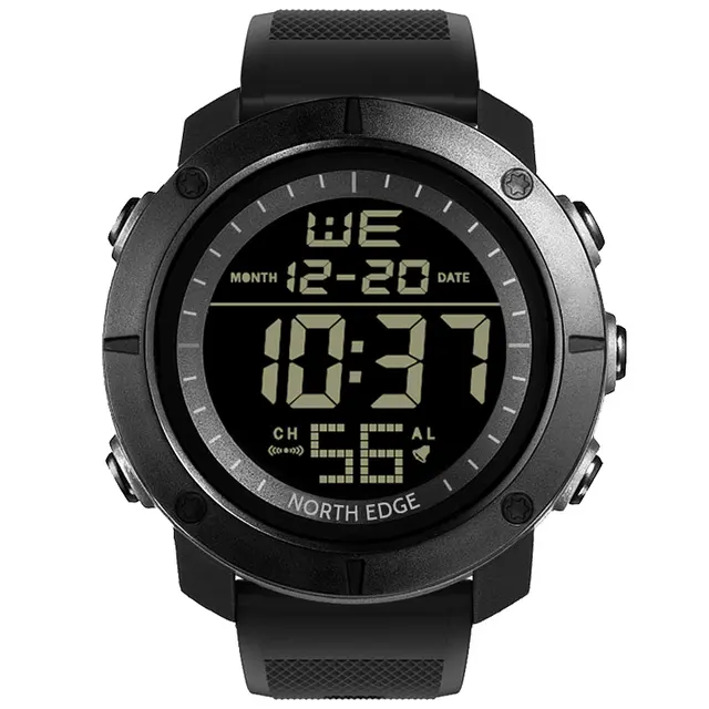 NORTH EDGE Digital Watch for Men LCD Display 5M Waterproof Sport Alarm Stopwatch Wristwatch New Trendy Men's Watches reloj 2023