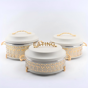Juego de Recipientes para Alimentos Estilo Árabe, Venta Directa de Fábrica, 3.5+4.5+5.5L, Interior de Acero, Exterior de Hierro, Aislado, Recipiente para Almacenamiento de Alimentos, Olla Caliente - Product Image 3