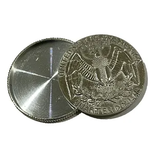 辉煌的魔法空心间谍硬币魔法道具转换四分之一把戏25美分美元魔法硬币噱头