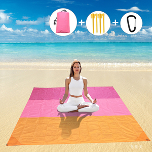 Matelas <span class=keywords><strong>de</strong></span> pique-nique en polyester PU étanche 210D, léger et lavable, non gonflable, couverture, tapis <span class=keywords><strong>de</strong></span> <span class=keywords><strong>plage</strong></span>, sans sable, pour 3 à 7 <span class=keywords><strong>personnes</strong></span> - Product Image 6