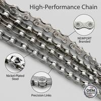 Chaîne de vélo 6/7/8/9/10/11/12 vitesses, chaîne de vélo de montagne, compatible avec les vélos