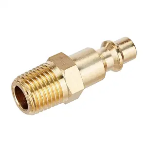 Basics Quick Connect Brass Air Coupler And Plug Kit - 1/4-Inch NPT Fittings