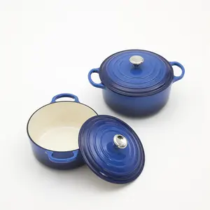 German Die Cast Iron Big Kitchen Ware Enamel Dutch Oven Cast Iron Cookware Set Hot Pot Casserole Sets