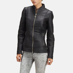 Vestes en cuir de serpent pour femmes à bas prix, imperméables, écologiques, tendance, nouvelle arrivée, quantité personnalisée en gros, automne/hiver - Product Image 1