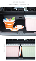 Seau pliable pour lavage de voiture ou de maison Pêche et camping avec un design intelligent et peu encombrant