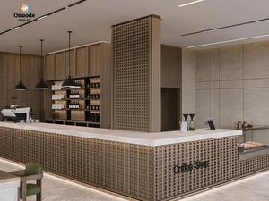 Kiosco de Café Personalizado con Vitrina Exhibidora |   Diseño Moderno de Mostrador para Cafetería |   Soluciones llave en mano para cafeterías en centros comerciales - Product Image 3