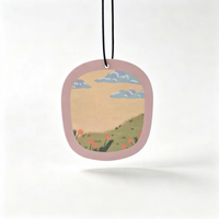 Désodorisant de voiture suspendu en papier, parfum citron longue durée, avec logo personnalisé (animal/ange), imprimé par transfert thermique, thème Noël