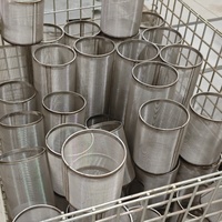 Cylindre de seau de maille de filtre de séparation solide-liquide SS 304 316 cylindre de baril de filtre de grillage tissé d'acier inoxydable