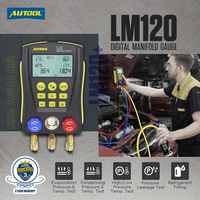Factory Price LM120 Refrigeration Digital Manifold Meter HVAC Vacuum Pressure Temperature Tester Leak Digital Manifold Gauge