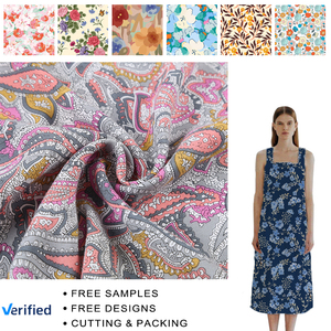 Tela de Algodón Tana con Estampado William <span class=keywords><strong>Morris</strong></span>, Popelina Liberti, Diseño Floral de los Años 80, Sin Pedido Mínimo - Product Image 1