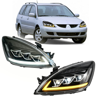 Phares à LED pour Mitsubishi Lancer 2003 - 2008 avec feux de jour et clignotants, ensemble de lampes à 3 lentilles de projecteur