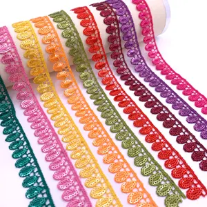 Campioni gratuiti del produttore della fabbrica ricamo africano in pizzo lucido tessuto di pizzo con paillettes multicolore per abito da festa di nozze
