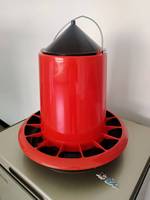 Nouvel équipement d'alimentation automatique pour élevage de poulets, mangeoire noire et rouge, abreuvoir pour volailles, mangeoire de 12 kg pour bétail