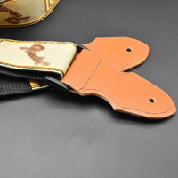 Sangle de guitare en jacquard brodé double couche, sangle d'épaule rembourrée douce pour guitare acoustique, électrique et basse