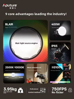 Aputure STORM 400x Lumière professionnelle pour film et télévision 400W, puissance réelle, température de couleur réglable, lumière photo/vidéo