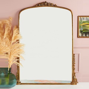 Phong cách Châu Âu custoimized nghiêng chống lại tường gương <span class=keywords><strong>PU</strong></span> khung Antique Rose Gold gương - Product Image 1