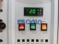 Réfrigérateur incurvé avec porte coulissante arrière pour vitrine à gâteaux de boulangerie, base en acier inoxydable avec éclairage LED intégré