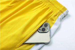 Blaue und gelbe Kinder Basketball Trikots Team Wear Sports Set - Product Image 5