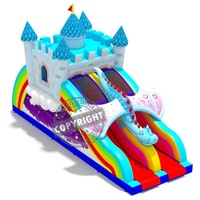 Château Gonflable Commercial Dragon Volant avec Toboggan, Château Gonflable Rebondissant, Château Gonflable Moonwalk, Parcours d'Obstacles Gonflable avec Toboggan