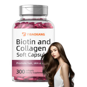 Capsule molle de collagène pour soutenir la santé des cheveux, de la peau et des ongles, vitamines, puissant complément de biotine, nutriments et minéraux - Product Image 1