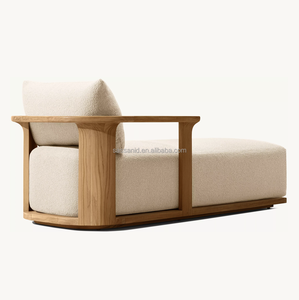 Sassanid Outdoor Teak Furniture Diseño escandinavo <span class=keywords><strong>Lagos</strong></span> Teak Chaise - Product Image 3