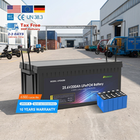 Batterie LiFePO4 étanche 24V 200Ah de performance supérieure avec protection de sécurité élevée, borne M8, certification CE
