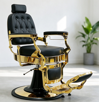 Fauteuil de barbier hydraulique inclinable de qualité supérieure, robuste, style vintage, pour salon de coiffure