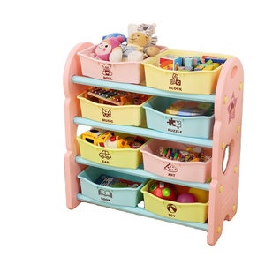 Mueble Moderno para <span class=keywords><strong>Dormitorio</strong></span> <span class=keywords><strong>Infantil</strong></span> con Estante para Juguetes, Caja de Almacenamiento de Plástico para Sala de Estar y Baño - Product Image 2