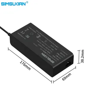 Simsukian-adaptador de corriente para batería de ordenador portátil, fuente de alimentación de 24v, 4a, 96w, 20v, 5a, ce, 12v, 10a