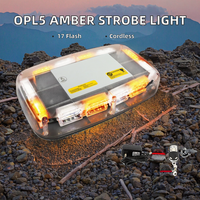 Luz Estroboscópica de Emergencia Recargable OPL5 de 12V, Color Ámbar, para Techo, 17 Modos de Destello, Brillo Alto/Bajo, Base Magnética, para Construcción