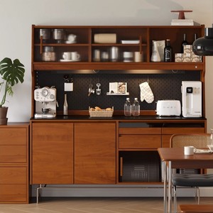 Modern <b>Sideboard</b> With Slab Countertop 3 Drawers Wooden Storage Cabinet For <b>Kitchen</b> Or Living Room - Product Image 3