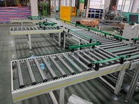 Roller Konveyor Gravitasi Tanpa Tenaga, Roller Idler Baja untuk Lini Perakitan Gudang Logistik