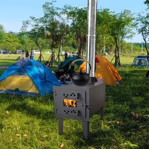 Vente chaude en plein air Mini réchaud de camping chauffage portable poêle de tente à bois