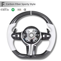 Volant en Suède et Fibre de Carbone Modifié pour BMW F10 F15 F22 F30 F32 M3 F80 M4 F82 M2 F87 M5 F90 E70 E90 E92